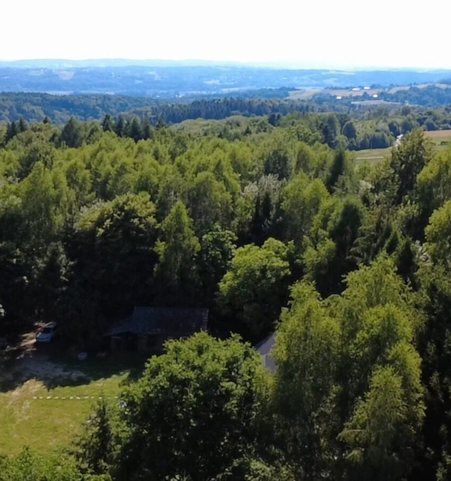 Panorama okolic Kameralnej Chaty, Pogórze Karpackie